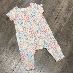 Floral long floral butterfly romper